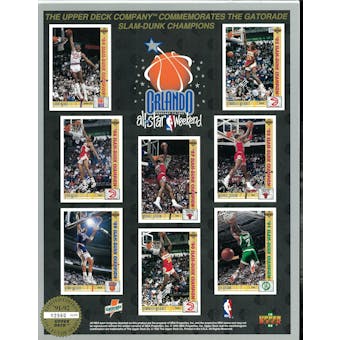 1991/92 Upper Deck All Star Game Dunk Competition Commemorative Sheet
