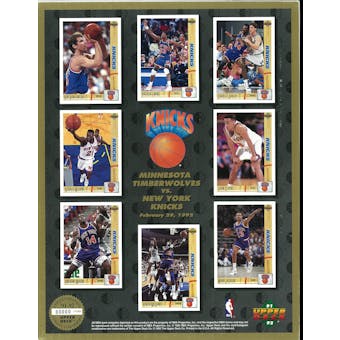 1991/92 Upper Deck New York Knicks Commemorative Sheet Ewing/Wilkins