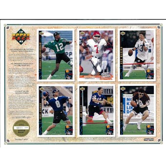 1992 Upper Deck NFL Properties Insert Set Sell Sheet Version 1 of 8