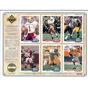 1992 Upper Deck NFL Properties Insert Set Sell Sheet Version 2 of 8