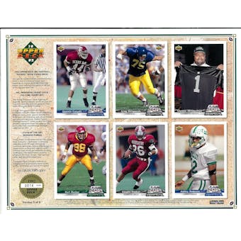1992 Upper Deck NFL Properties Insert Set Sell Sheet Version 3 of 8