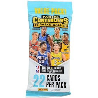 2017/18 Panini Contenders Basketball Jumbo Value 22-Card Pack (Lot of 12) = 1 Box!