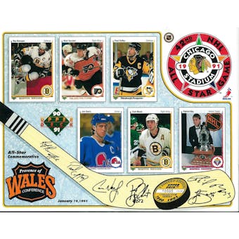 1991 Upper Deck NHL All-Star Game Commemorative Sheet Roy/Bourque/Sakic 2 of 2