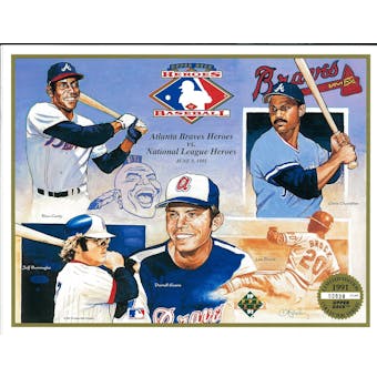 1991 Upper Deck Heroes of Baseball Atlanta Braves Commemorative Sheet