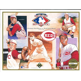 1991 Upper Deck Heroes of Baseball Cincinnati Reds Commemorative Sheet