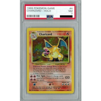 Pokemon Base Set Unlimited Charizard 4/102 PSA 7