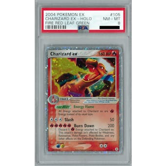 Pokemon EX Fire Red Leaf Green Charizard ex 105/112 PSA 8
