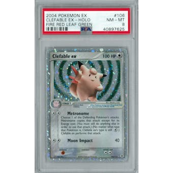 Pokemon EX Fire Red Leaf Green Clefable ex 106/112 PSA 8