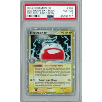 Pokemon EX Fire Red Leaf Green Electrode ex 107/112 PSA 8