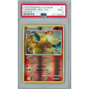 Pokemon Platinum Arceus Reverse foil Charizard 1/99 PSA 9