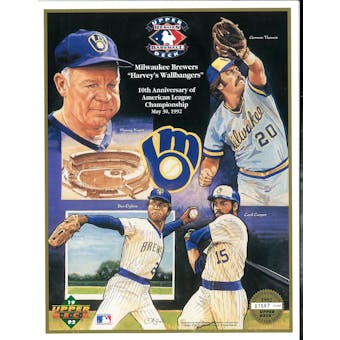 1992 Upper Deck Heroes of Baseball Milwaukee Brewers "Wallbangers" Commemorative Sheet