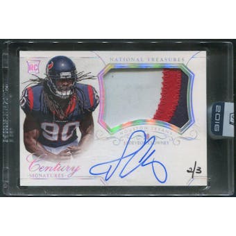 2016 Panini Honors Recollection Collection Jadeveon Clowney 2014 Panini National Treasures Patch Auto #2/3