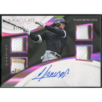 2017 Immaculate Collection #1 Yoan Moncada Rookie Gold Patch Auto #07/25