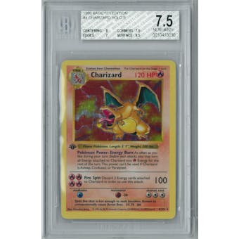 Pokemon Base Set 1st Edition Shadowless Charizard 4/102 BGS 7.5 (8, 7.5, 7, 8.5) THICK STAMP Variant