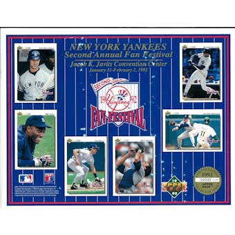 1992 Upper Deck Heroes of Baseball Yankees Fan Fest Commemorative Sheet