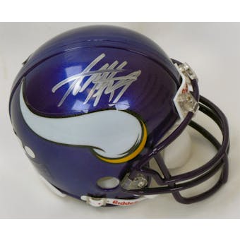 Adrian Peterson Autographed Minnesota Vikings Mini Helmet (Steiner & AD28 Holograms)