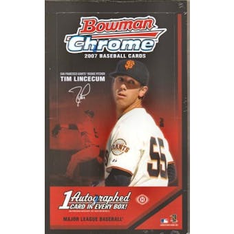 2007 Bowman Chrome Baseball Hobby Box