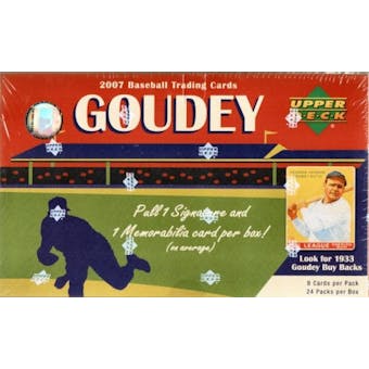 2007 Upper Deck Goudey Baseball Hobby Box