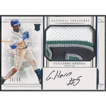 2017 Panini National Treasures #210 Guillermo Heredia Rookie Patch Auto #19/99