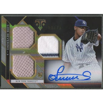 2016 Topps Triple Threads #RFPLS Luis Severino Rookie Silver Jersey Auto #63/75