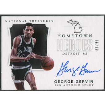 2017/18 Panini National Treasures #HHGGV George Gervin Hometown Heroes Auto #76/99