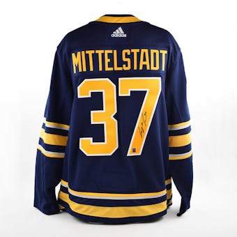 Casey Mittelstadt Autographed Buffalo Sabres Blue Hockey Jersey