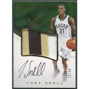 2016/17 Immaculate Collection #PPTS Tony Snell Premium Patch Auto #11/35