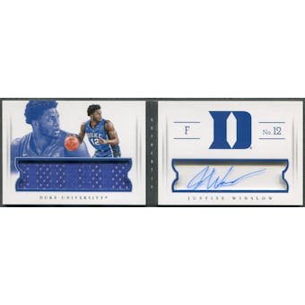 2015 Panini National Treasures Collegiate Multisport #47 Justise Winslow Booklet Jersey Rookie Auto #52/99