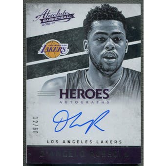 2016/17 Absolute Memorabilia #7 D'Angelo Russell Heroes Auto #12/60