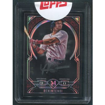 2017 Topps Museum Collection #MFAABE Andrew Benintendi Framed Black Rookie Auto #3/5