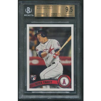 2011 Topps Update Baseball #US175 Mike Trout Rookie BGS 9.5 (GEM MINT)