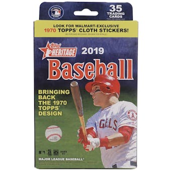 2019 Topps Heritage Baseball Hanger Box (Cloth Stickers)