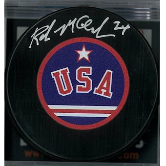 Rob McClanahan "Miracle on Ice" Autographed USA Hockey Puck (DACW COA)