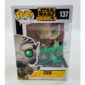 Star Wars Rebels Zeb Funko POP Autographed by Steve Blum