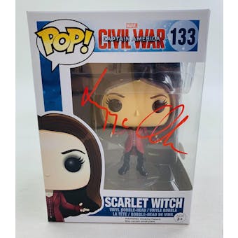 Marvel Civil War Scarlet Witch Funko POP Autographed by Elizabeth Olsen