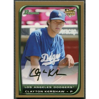 2008 Bowman Draft #BDP26 Clayton Kershaw Gold Rookie