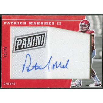 2017 Panini National Convention #PM Patrick Mahomes II Rookie Manufactured Patch Auto #13/25