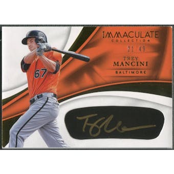 2017 Immaculate Collection #9 Trey Mancini Rookie Eye Black Auto #21/49
