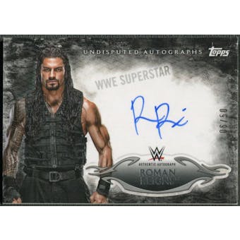 2015 Topps WWE Undisputed #UARRE Roman Reigns Black Auto #06/50