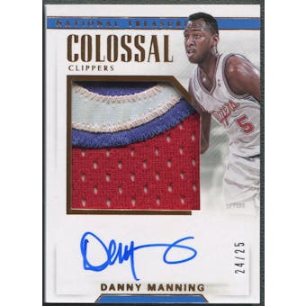 2017/18 Panini National Treasures #30 Danny Manning Bronze Colossal Patch Auto #24/25