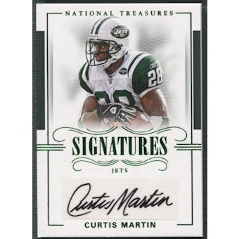 2017 Panini National Treasures #76 Curtis Martin Signatures Emerald Auto #1/5