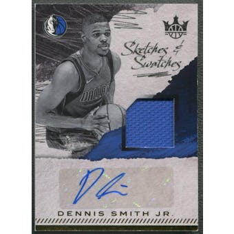 2017/18 Court Kings #38 Dennis Smith Jr. Sketches and Swatches Rookie Jersey Auto #261/299