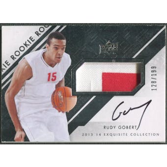 2013/14 Exquisite Collection #60 Rudy Gobert Rookie Patch Auto #128/199
