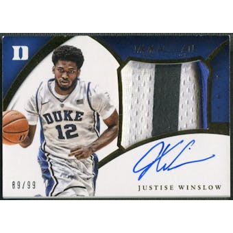 2015 Immaculate Collection Collegiate Multisport #344 Justise Winslow Rookie Patch Auto #89/99