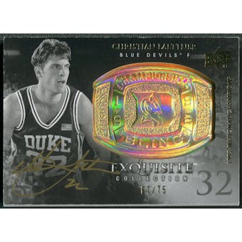 2011/12 Exquisite Collection #CBCL Christian Laettner Championship Bling Gold Auto #67/75