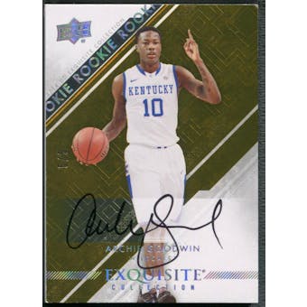 2013/14 Exquisite Collection #R13 Archie Goodwin Yellow Rookie Auto #5/5