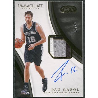 2016/17 Immaculate Collection #11 Pau Gasol Patch Auto #28/40