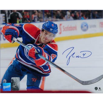 Taylor Hall Autographed Edmonton Oilers 8x10 Shoot Photo (Frameworth COA)
