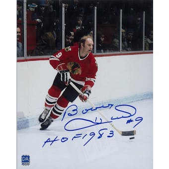 Bobby Hull Autographed Chicago Blackhawks 8x10 Red Photo w/HOF (DACW COA)
