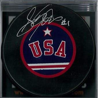 Steve Janaszak "Miracle on Ice" Autographed USA Hockey Puck (DACW COA)